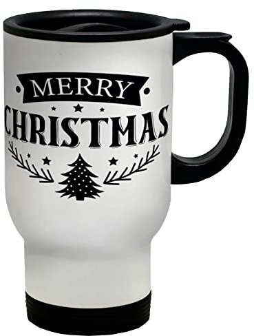 Shopagift Merry Christmas Midnight Blue Xmas Travel Mug Gift Cup