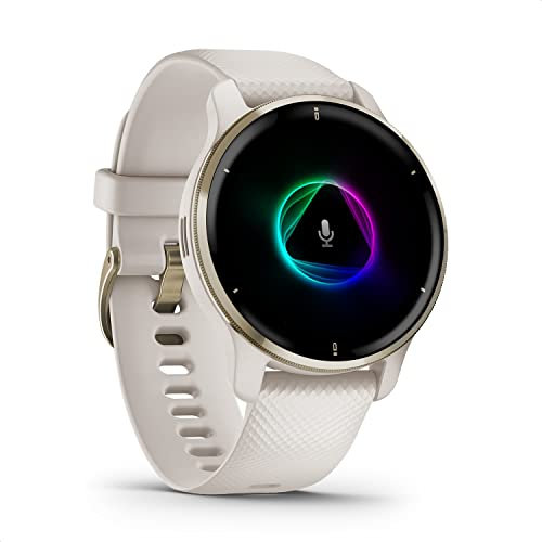 Garmin Venu 2 Plus, Smartwatch AMOLED 1,3, Microfono e cassa, Musica, Garmin Pay, +25 App sport, GPS, Cardio, SpO2 (Cream Gold & Ivory) (Ricondizionato)
