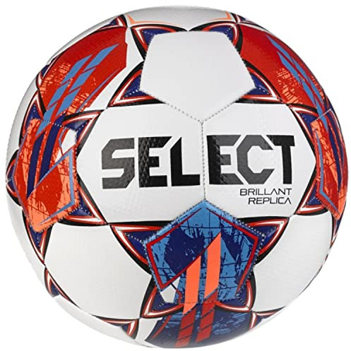 Select Brillant Replica V23 Ball BRILLANT Replica WHT-RED, Unisex Footballs, White, 3 EU
