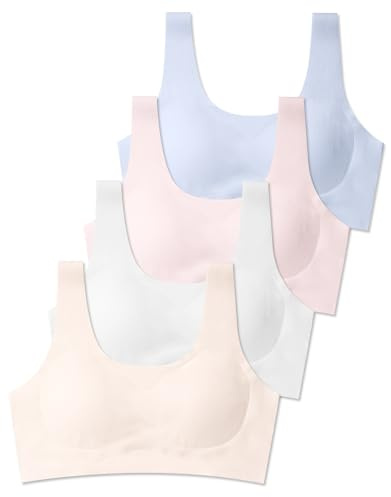 SALIA GIRL Training Bras for Girls 10-16 Sports Seamless Bra with Removable Padding Bras, Medium