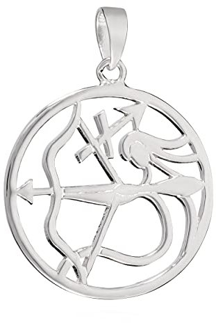 NKlaus 21mm Kettenanhänger Sternzeichen Schütze 925 Silber Anhänger Zodiac Horoskop 14125