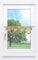 Plauener Spitze Scheibengardine Herbstliebe (Bx H) 64cm * 21cm rot/Multicolor