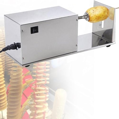 DPQYJPP Edelstahl Spiral Kartoffelschneider Gemüse Twister Kartoffelschneider Kartoffel Chips Maschine Obstschneider Spiralschneider Multifunktionale Schneidemaschine