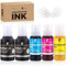 Hiipoo Bouteilles Rechargeables d'encre de Sublimation de 580 ML compatibles avec imprimantes à Jet d'encre ET2400 ET2720 ET2760 ET2750 ET4800 ET-2800 ET-2803 ET-2850