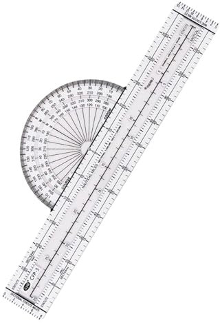 F Fityle Plotter Aviation Slide Ruler Pilots Devices Charts Dual Side Robustes tragbares Azimut-Plotting-Tool für die Planung von Flugrouten