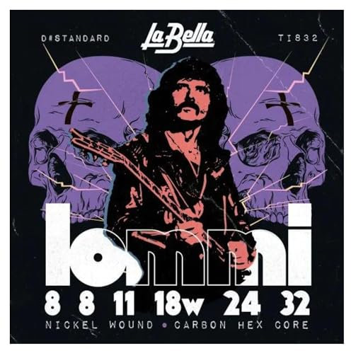 La Bella TI832 Tony Iommi Signature E-Gitarrensaiten, D# Stimmung, 8-32