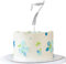 Tortendeko Silber Strasssteine Happy Birthday Cake Topper für Geburtstag Deko (Silber-7)