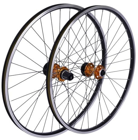 panfudongk Mountainbike Laufradsatz 29 Zoll und 27.5 Zoll, Aluminium Felge, Scheibenbremse, Schnellspann Vorderrad Hinterrad, Anodisierte Oberfläche, 200kg Tragfähigkeit