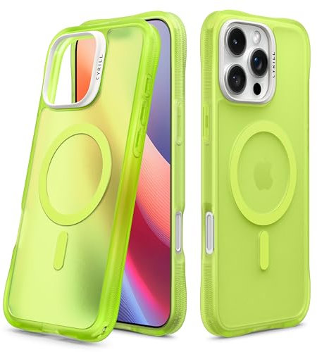 CYRILL by Spigen UltraSheer Mag Case Compatible with iPhone 16 Pro (2024) [Compatible with MagSafe] - Lime