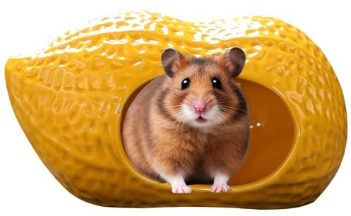Esshogo 1 Stück 15.7x9.5cmHaustier Keramik Nest,Haustier Schlafnest Keramik | Kleintierversteck Hamster Haus Hamster, Nest Kleintiere Höhle Käfig für Igel Ratte Chinchilla Meerschweinchen Kleine