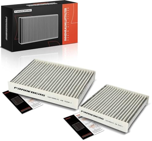 Frankberg Filtro aria abitacolo Con Carbone attivo Compatibile con C3 II SC 1.0L-1.6L 2009-2016 DS3 SA 1.2L-1.6L 2009-2015 207 WA WC 1.4L-1.6L 2006-2015 2008 I CU 1.2L-1.6L 2013-2024 CUK21000-2