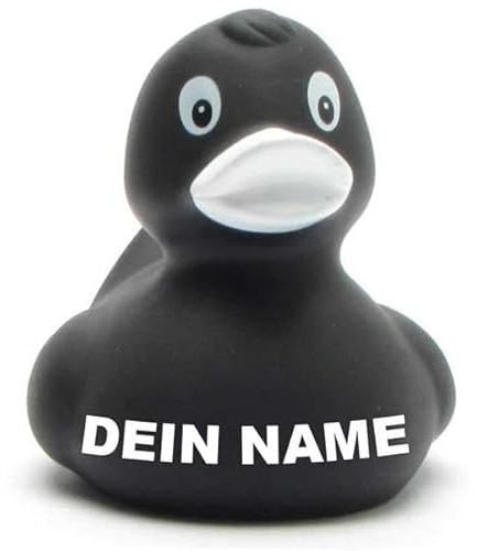 Duckshop Badeenten - personalisierbar (Ente Annegret schwarz)