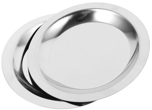 AUTSUPPL 2Pcs Stainless Steel Round Wine Coasters - Elegant Heat Insulation Cushions with Non-Slip Base for Home Hotel and Restaurant Use