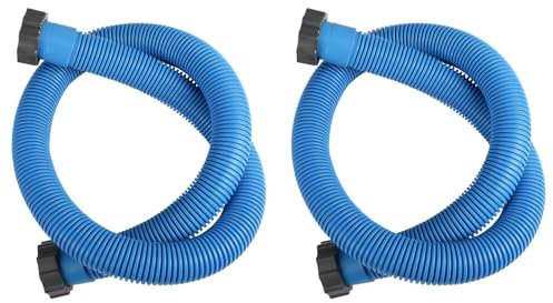 Lot de 2 tuyaux de piscine de 1,5 pouces de long pour piscines hors sol pour pompes à filtre Intex, pompes à sable et systèmes d'eau salée (bleu)