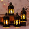 4 Stück Halloween Laterne Kerzenhalter Dekorative Halloween Deko Kerzenlaterne Halloween Deko Outdoor, LED Kerze für Innen Außenlaterne (B)