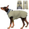 Katzinst Hunde Wintermantel, Ärmellose Wasserbeständig Hundejacke Reflektierend Hundejacke mit Bauchschutz Hundebekleidung Outfit Hundemantel für Grosse Hunde, Labrador, 3XL