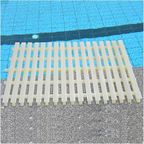 ELzEy Rejilla de plástico de PVC Rejilla de Drenaje de plástico, Cubierta de Rejilla de Canal Duradera, Cubierta de Drenaje de Rejilla de desbordamiento para Piscina para Piscinas (18x100 cm)