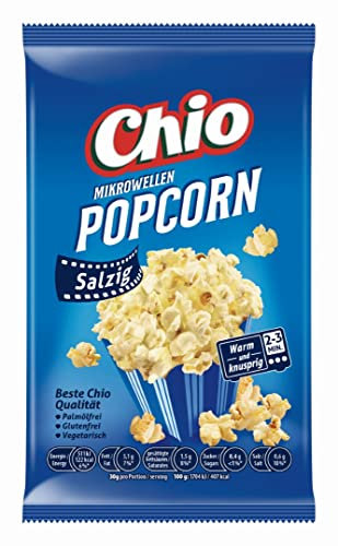 Popcorn Salzig - Popcorn Micro-ondes Savoureux et Salé - Idéal pour les Soirées Cinéma et les Moments de Détente en Famille ou entre Amis, prête en un instant - Compatible avec Chio 100g
