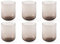 H&h set 6 bicchieri nova rosa cl34