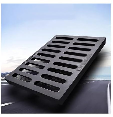 XILYZMO Gitterrostabdeckung, Außen- Metall- Kanalisations- Rinnenabfluss, Einfach Zu Installierender Kanal- Abflussdeckel, Kann Gespleißt Dachrinne Überlaufgraben(30x50x3cm)