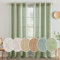 MIULEE Lot de 2 Rideaux en Lin Translucide avec Oeillets Rideaux Modernes pour Deux Portes de Balcon pour Salon Chambre à Coucher HxL 240x140 cm Vert