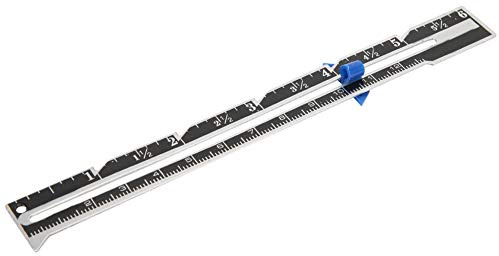 Nählineal, Quiltlehre, Stoffmessgerät für Schneiderhandwerk, Edelstahl, 2,5 cm Abstand, mit vielen Funktionen, klein und leicht
