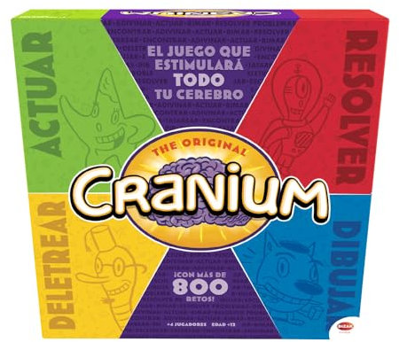 Bizak Cranium 64552691 lustiges Familienspiel, Erwachsene und Kinder ab 12 Jahren, 800 Herausforderungen, um mit Familie oder Freunden zu spielen