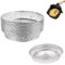 20 piezas Moldes de aluminio para freidora de aire, Bandejas desechables redondas, Resistentes al calor, Antiadherentes, Aptas para horno y congelador, Ideales para hornear, Asar (Redondas, 20cm)