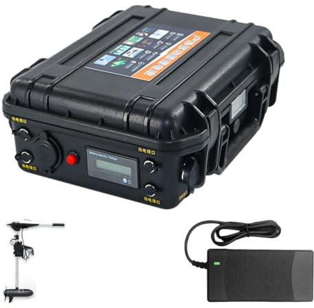 JCXYL EV Batteria al Litio per propulsione Marina da 12 V, 60 Ah, 100 Ah, 150 Ah, 200 Ah, Batteria al Litio per fishfinder ad Alta capacità da 12 V per Esterni, per Barche elettriche,12v,100Ah