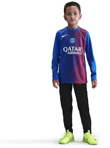 Paris Saint-Germain Academy Pro Third Nike Dri-Fit Total 90 Pre-Match-Fußball-Longsleeve Für Ältere Kinder, Hyper Royal/Global Red/White, HM4451-406, XL