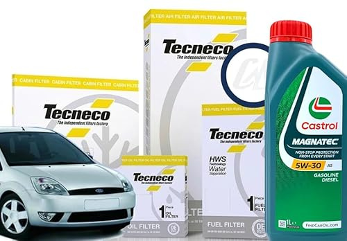 KIT FILTRI KIT TAGLIANDO PER FIESTA V 1.4 TDCi E FUSION 4L OLIO CASTROL MAGNATEC 5W-30