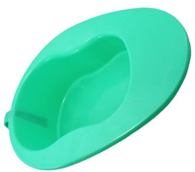 TEMPNAP Urinoir de Lit Bassin en Plastique et Vert Poignée Intégrée Bords Incurvés pour Alité, Adapté aux Femmes Enceintes et Personnes Âgées