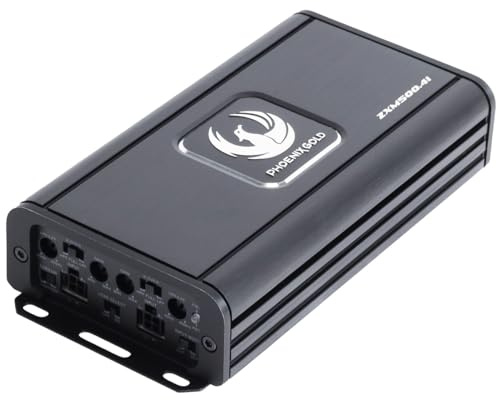 Phoenix Gold ZXM500.4i Class-D 4-Channel Mini Amplifier, 1000W Max, 165x83.1x34.8mm, 7V-16.5V
