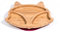 bamboo bamboo Baby Teller Kinderteller, Kindergeschirr mit Saugnapf, Sugnapf Teller Baby ab 6 Monaten (Fuchs, Kirsche)
