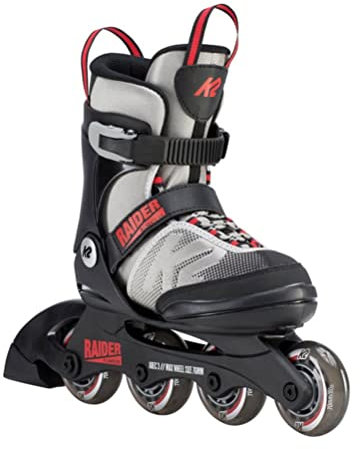 K2 Skates Jungen Inline Skates Raider, Grey - red, 30D0101.1.1.M