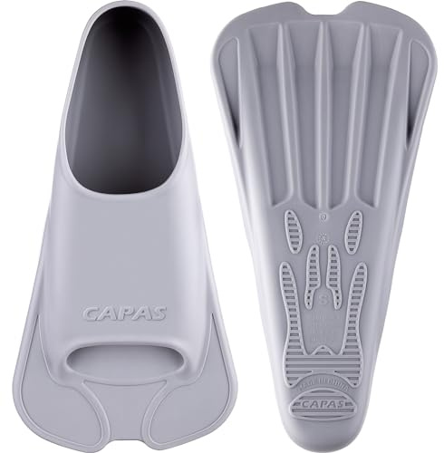 CAPAS Ailerons flottants Confortables en Silicone avec Sac en Filet pour Enfants, Adultes, Hommes, Femmes, Lame Courte pour renforcer Les Jambes