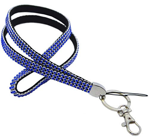 Schmalz® Schlüsselband | glitzernden Strass Steinen | Bling Rhinestone (blau)