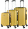 ITACA - Maletas de Viaje Rígidas ABS - Maleta de Viaje Cabina, Maleta Mediana y Maleta Grande - Asa Telescópica, 4 Ruedas Giratorias y Candado de Combinación, Amarillo, 55 cm + 63 cm + 73 cm