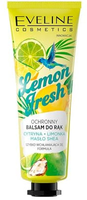 Eveline Cosmetics Crema Protettiva per le Mani al Limone con Estratti di Agrumi 50ml - Cocktail Nutriente di Vitamina C per Mani Morbide e Raggianti