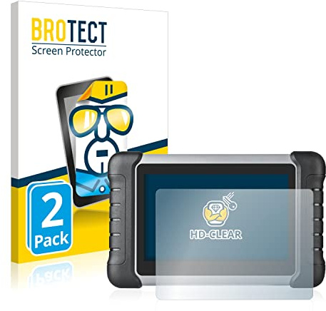 BROTECT Schutzfolie für Autel MaxiCOM MK808 | 2 Stück Transparenter Displayschutz Made in Germany Klare Displayschutz-Folie Clear Einfache Montage Case-Friendly