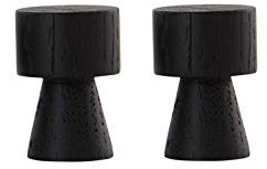 OYOY Living Design Pin Hook/Knob 2er Set Wandhaken Holz Schwarz für Gaderobe oder Wohnzimmer - L10186