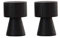 OYOY Living Design Pin Hook/Knob 2er Set Wandhaken Holz Schwarz für Gaderobe oder Wohnzimmer - L10186