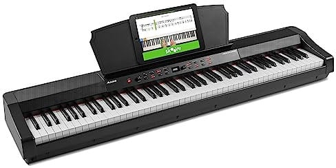 Alesis Prestige Artist – 88 Key Digital Piano with Full Size Graded Hammer Action Weighted Keys, 30 Keyboard Piano Sounds and Built in Speakers