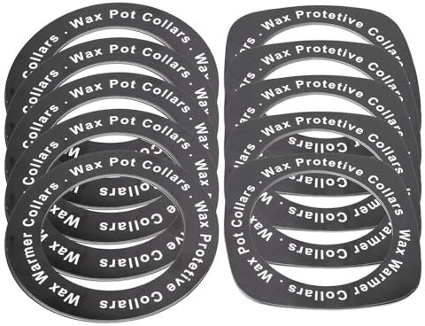 100pcs Wax Warmer Collars, Universal Waxing Protective Collars Ring for Wax Heater Pot Warmer Waxing Machine Heater Collars Hard Wax Paper Rings to Prevents Spills (50pcs Round + 50pcs Quadrate)
