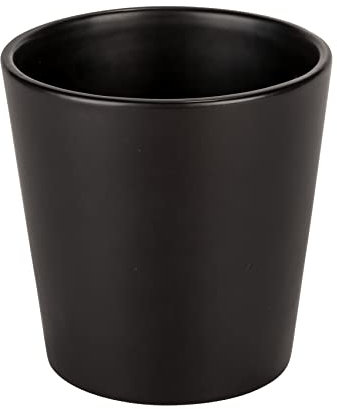 WENKO Maceta de especias, color negro, accesorio Black Outdoor Kitchen para especias, cerámica de calidad, maceta decorativa para hierbas frescas en la mesa, buffet o barbacoa, ∅ 13 x 13 cm, negra