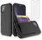 Asuwish Phone Case for iPhone 12 Pro Max 6.7 with Screen Protector Cover and Credit Card Holder Stand Slim Hybrid Cell Accessories iPhone12promax 5G i 12s Plus iPhone12 12pro Promax Women Men Black