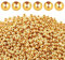 Grevosea 2000 Stück 4 Mm Goldene Abstandshalter Perlen Lose Perlen Kleine Kugelperlen Runde Abstandshalter Perlen Metall Winzige Glatte Kugelperlen Kleine Für Armband Halskette Schmuck DIY Handwerk
