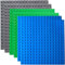 Large Building Plate 25.5 x 25.5 cm, Base Plate for Duplo Sets, Construction, Green Blue Grey Base Plate (Pack of 6)