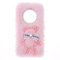 YKTO Peluche Fausse Fourrure Coque LG V40 ThinQ Filles Shiny Pearl Fluffy Soft Girly Case Fluffy Coque Lapinr Peluche Fausse Fourrure étui pour téléphone LG V40 ThinQ,Ours Perle Rose