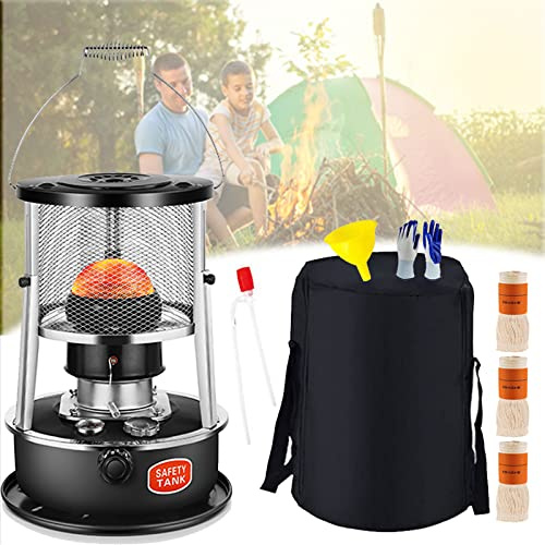 Suwooy Petroleumheizung Für Innenräume,Tragbarer Effizienter Petroleumofen,4.5l Petroleumkocher Brenner Ohne Strom,Petroleum Heizung Für Outdoor Camping Terrasse Zelt Wandern Deck,Green-4.5L